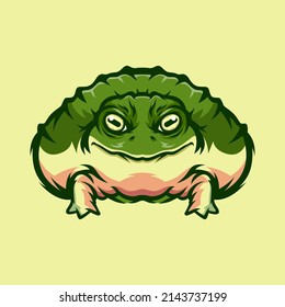 Bull frog mascot logo design