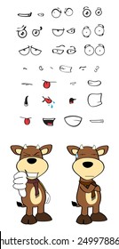 bull funny cartoon expression set in vector format very easy to edit