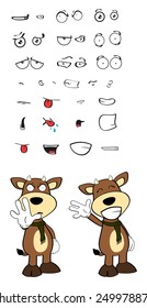 bull funny cartoon expression set in vector format very easy to edit
