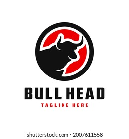 bull head circle logo design your company