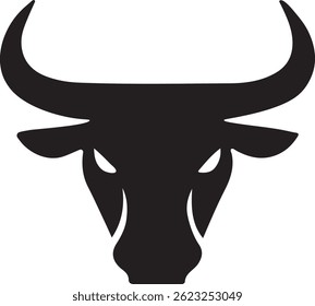 Bull head and Cow head logo icon vector, Bull and cow icon