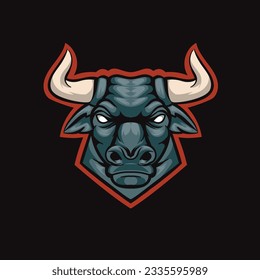 Bull head e sport mascot vector illustration