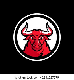 bull head esport logo mascot design