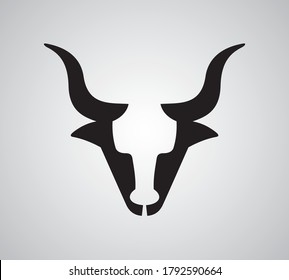 Bull Head Front Abstract Illustration
