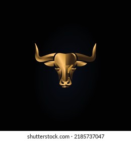 THE BULL HEAD GOLD EMBROSS EMBLEM LOGO