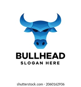 Bull Head Gradient Logo Design