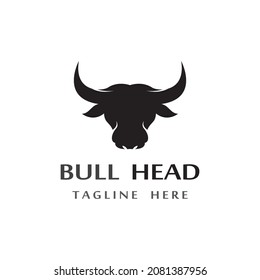 bull head horn icon template