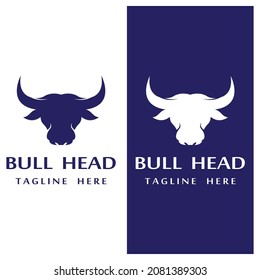 bull head horn icon template