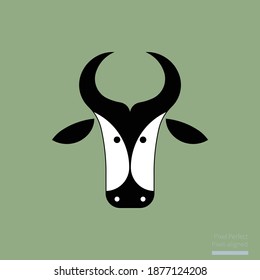 Bull Head Symbol, Design-Element für Poster, T-Shirt, Emblem, Zeichen. Vektorgrafik