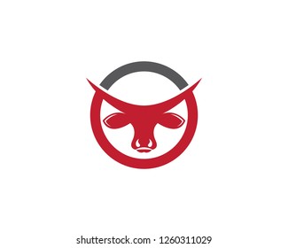 Bull head icon illustration