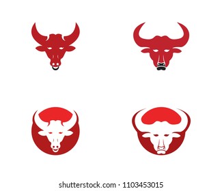 Bull head icon logo template