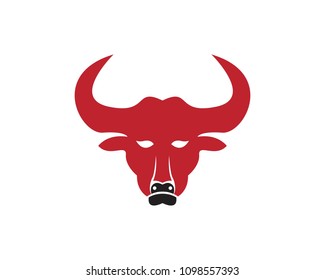 Bull head icon logo vector template