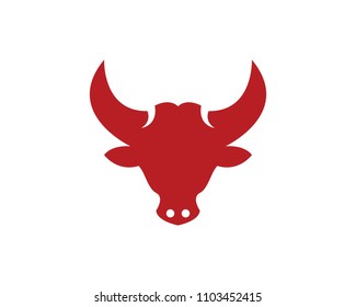 Bull head icon logo vector template