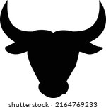 bull head icon. on white background