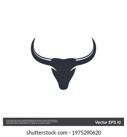 Bull head Icon Vector illustration simple design element