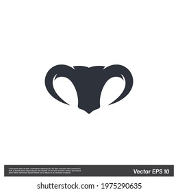 Bull head Icon Vector illustration simple design element