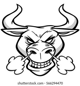 Bull Head Illustration