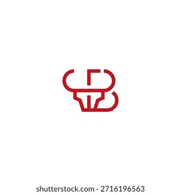Bull Kopf Anfangsbuchstabe B Unternehmen Logo-Design.