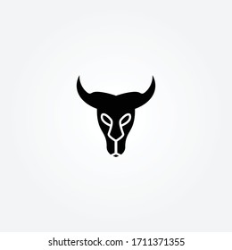 Bull head logo abstract bull head logo vector.  