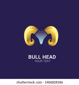 Bull head logo colorful design template