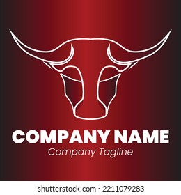 Bull head logo for company logo or community logo.