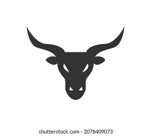 Bull head logo cow vector