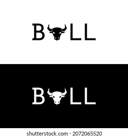 bull head logo design illustration