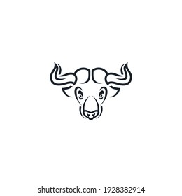 Bull Head Logo Design Vector Icon 