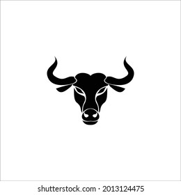 Bull head logo design vector image