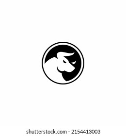 bull head logo design vector