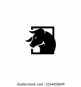 bull head logo design vector