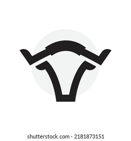 Vector de diseño de logotipo de cabeza de toro para su identidad de marca y símbolo