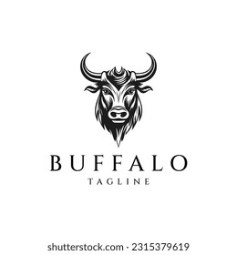 Bull head logo design vector illustration
