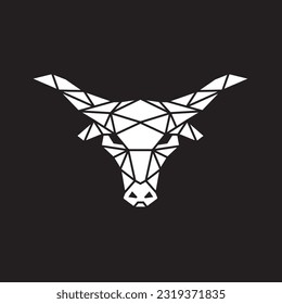 Bull head logo design vector illustration template