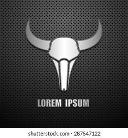 Bull Head Logo design vector