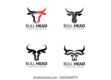 Bull Head Logo, Farm Animal Vector, Livestock Illustration, Company Brand Icon