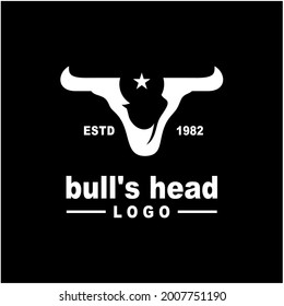 bull head logo, for fresh meat logo