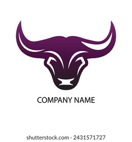 Bull head logo graphic design 