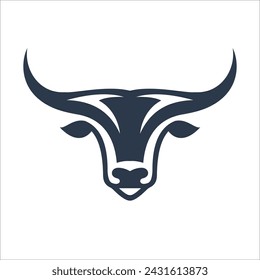 bull head logo graphic design 