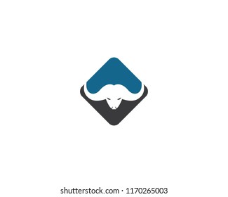 Bull head logo icon