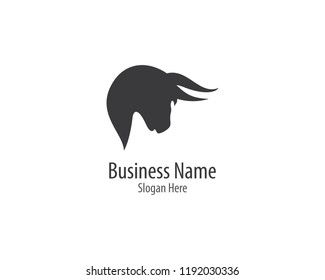 Bull head logo icon