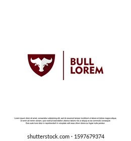 Bull Head Logo Icon Design Vector