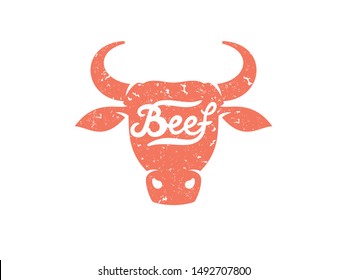 Bull head logo. Bull icon isolated on white background