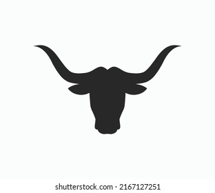 Bull head logo icon vector.