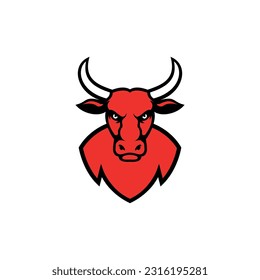bull head logo icon vector illustration