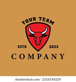 bull head logo icon vector illustration