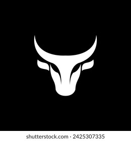 bull head logo icon vector illustration