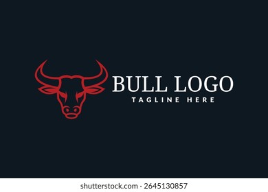 bull head logo icon vector illustration	