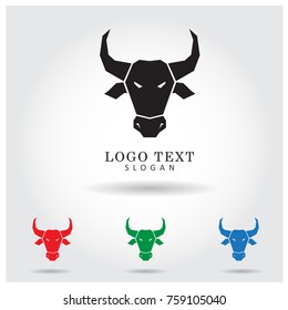 Bull Head Logo Icon Vector Template