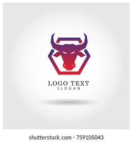 Bull Head Logo Icon Vector Template